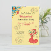 Vrouwen Pensioen Partij Salsa Mexicaanse Tropical Kaart (Staand voorkant)