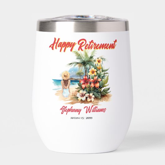 Vrouwen Pensioen Party Strand Aloha Vrouw (Voorkant)