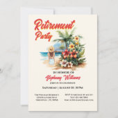 Vrouwen Pensioen Party Strand Aloha Vrouw Kaart (Voorkant)