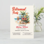 Vrouwen Pensioen Party Strand Aloha Vrouw Kaart (Staand voorkant)