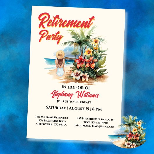 Vrouwen Pensioen Party Strand Aloha Vrouw Kaart