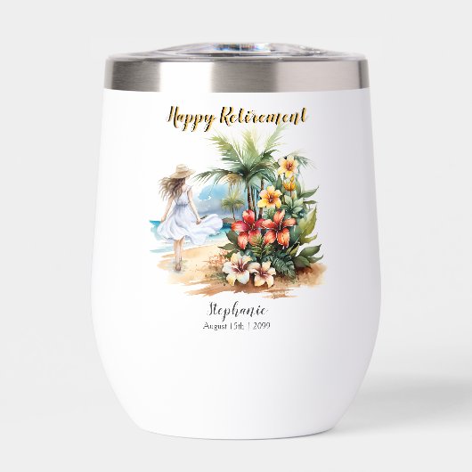 Vrouwen Pensioen Strand Aloha Bloemen Party (Voorkant)