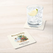 Vrouwen Pensioen Strand Aloha Bloemen Party Kartonnen Onderzetters (Insitu)