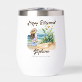 Vrouwen Pensioen Strand Thema Elegante Vrouw (Voorkant)