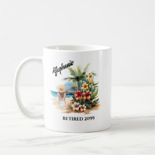 Vrouwen Pensioen Strand Zomer Aloha Koffiemok