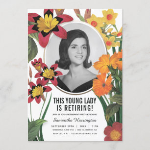 Vrouwen Pensioen Uitnodigingen Oude Foto Botanisch