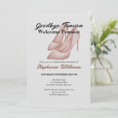 Vrouwen pensioen vaarwel spanning Kantoor hakken Kaart (Staand voorkant)