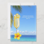 Vrouwen Pensioen Zomer Ocean Cocktail Party Kaart (Achterkant)