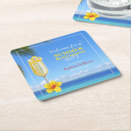 Vrouwen Pensioen Zomer Ocean Cocktail Party Kartonnen Onderzetters