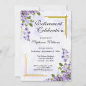 Vrouwen Pensioenfeest Bloemen Classic Elegant Kaart (Voorkant)