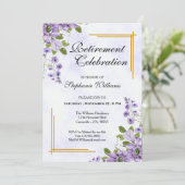 Vrouwen Pensioenfeest Bloemen Classic Elegant Kaart (Staand voorkant)