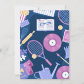 Vrouwen Pensioenpartij Hobbies Navy Kaart (Achterkant)