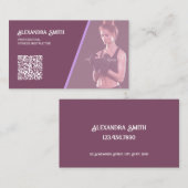Vrouwen Personal Trainer Custom QR Visitekaartje (Voorkant / Achterkant)