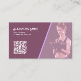 Vrouwen Personal Trainer Custom QR Visitekaartje