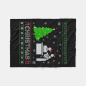 Vrouwen Persoonlijke Assistent Kerstboom Lighting Fleece Deken (Voorkant (Horizontaal))