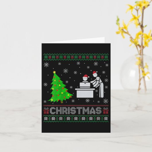 Vrouwen Persoonlijke Assistent Kerstboom Lighting  Kaart (Gele Bloem)