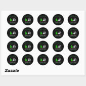 Vrouwen Persoonlijke Assistent Kerstboom Lighting Ronde Sticker (Vel)
