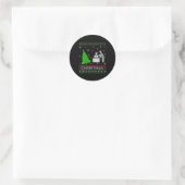 Vrouwen Persoonlijke Assistent Kerstboom Lighting Ronde Sticker (Tas)