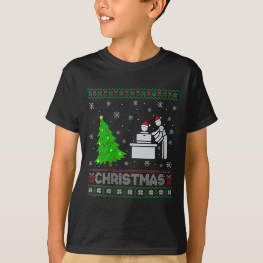 Vrouwen Persoonlijke Assistent Kerstboom Lighting T-shirt (Voorkant)