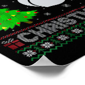 Vrouwen perzik kerstboom verlichting lelijke kerst poster (Hoek)