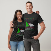Vrouwen Perzische Kat Kerstboom Verlichting Lelijk T-shirt (Unisex)