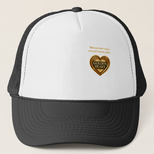 Vrouwen Pet - Golden Heart Design Pet Pet (Voorkant)