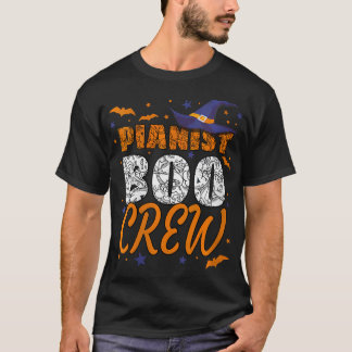 Vrouwen Pianist Boo Crew Halloween Pianospeler T-shirt