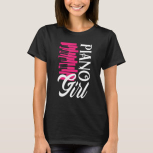 Vrouwen Piano Meisje Piano Speler Pianist Piano T-shirt