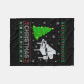 Vrouwen Piano Xmas Tree Lighting Ugly Christmas Se Fleece Deken (Voorkant (Horizontaal))