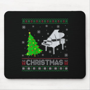 Vrouwen Piano Xmas Tree Lighting Ugly Christmas Se Muismat