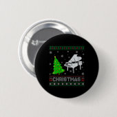 Vrouwen Piano Xmas Tree Lighting Ugly Christmas Se Ronde Button 5,7 Cm (Voorkant /achterkant)