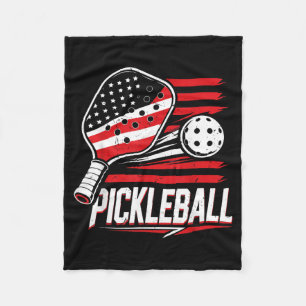 Vrouwen Pickleball 4 juli Amerikaanse Vlag Fleece Deken