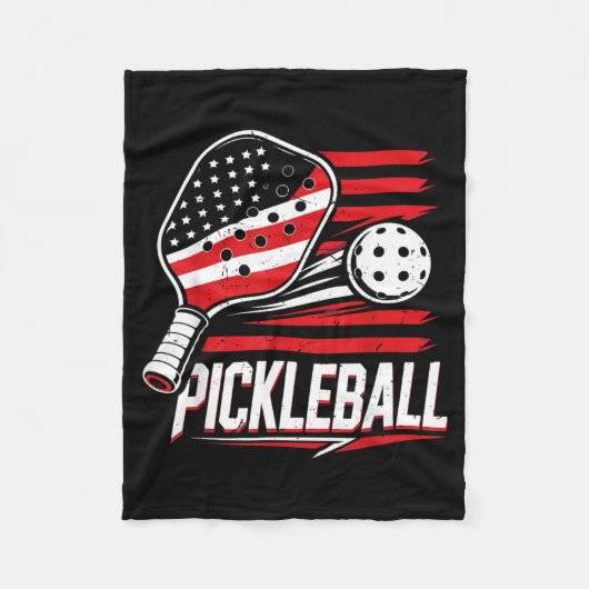 Vrouwen Pickleball 4 juli Amerikaanse Vlag Fleece Deken (Voorkant)