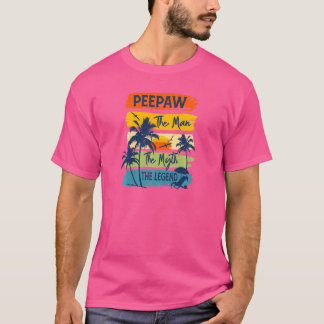 Vrouwen piepaw het Man The Myth The Legend Beach S T-shirt