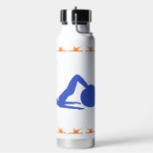 Vrouwen Pilates Silhouetten-Blauw, Groen, & Sinaas Waterfles (Links)