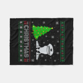 Vrouwen Piloot Kerstboom Lighting Ugly Christmas S Fleece Deken (Voorkant (Horizontaal))