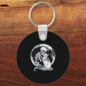 Vrouwen Pink Out Ghost Witch Borstkanker Bewustzij Sleutelhanger (Voorkant)