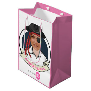 Vrouwen Pirate Birthday Funny 50th Face Great Medium Cadeauzakje