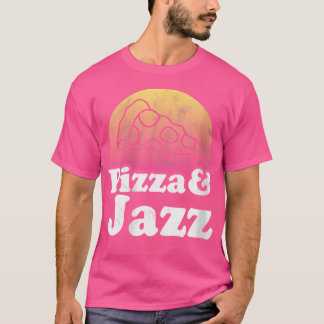 Vrouwen pizza en jazz t-shirt