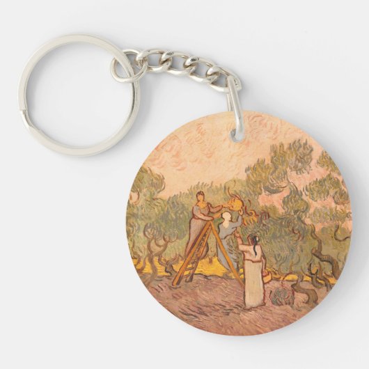 Vrouwen plukken olijven van Gogh: Sleutelhanger (Voorkant)