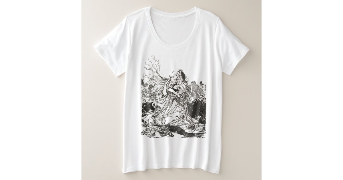 op tijd camouflage Zichzelf Vrouwen plus Oz Art Nouveau "Polychrome" Grote Maat T-shirt | Zazzle.nl