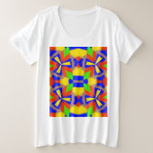Vrouwen Plus-Size Basic Abstract T-shirt (Design voorkant)