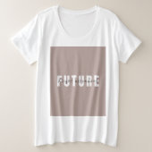 vrouwen plus size stewardess TSHIRT (Design voorkant)