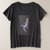 Vrouwen Plus Size T-shirt Gecko op Venster (Design voorkant)