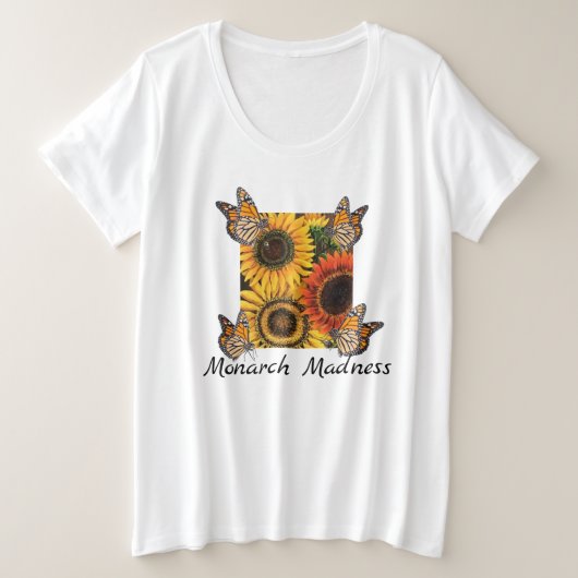 Vrouwen Plus Size T-shirt Monarch Madness (Design voorkant)