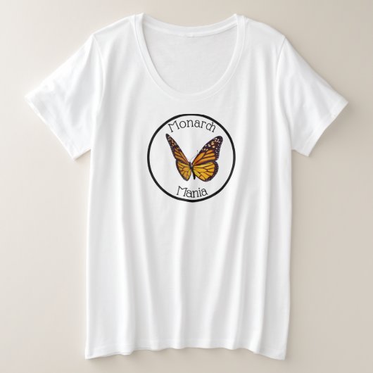 Vrouwen Plus Size T-shirt Monarch Mania (Design voorkant)