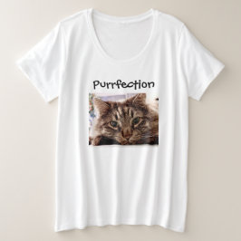 Vrouwen Plus Size T-shirt Purrfection