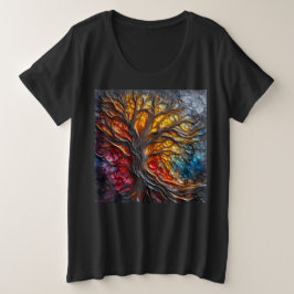 Vrouwen Plus Size T-shirts met Art Expression 10
