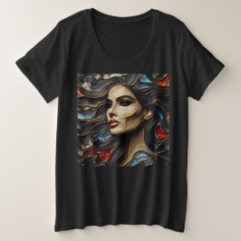 Vrouwen Plus Size T-shirts met Art Expression 14