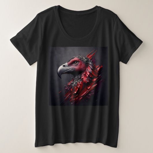 Vrouwen Plus Size T-shirts met Art Expression 17 (Design voorkant)